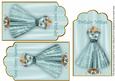 Teal Birdy Dress Birthday Mix1 Fashion Tag Sheet