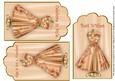 Peach Rose Dress Birthday Mix2 Fashion Tag Sheet
