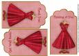 Red Pink Rose Dress General Mix Fashion Tag Sheet