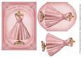 Pink Dotty Dressed for Success 7x5inch Fashion Topper