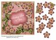 Pink Metal Fleur Send Love 7in Fancy Decoupage Topper