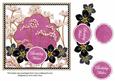 Cerblk Dotty Fmk Birthday Wishes 7in Time Flower Deco Topper