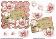 Pink Magnolia Love on Birthday 6in Decoupage Topper