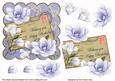 Blue Magnolia Happy Birthday 6in Decoupage Topper