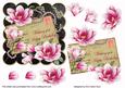 Cerise Blk Magnolia Happy Birthday 6in Step by Step