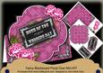 Cerise Rose Wedding Day Blackboard Over 3D Card Kit