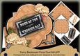 Peach Rose Wedding Day Blackboard Over 3D Card Kit