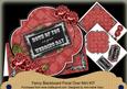 Red Rose Wedding Day Blackboard Over 3D Card Kit