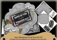 Silver Rose Wedding Day Blackboard Over 3D Card Kit