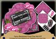 Cerise Rose Best Wishes Blackboard Over 3D Card Kit