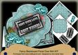 Teal Rose Best Wishes Blackboard Over 3D Card Kit