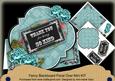 Teal Rose Thank You Blackboard Over 3D Card Kit