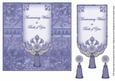 Blue Anniversary Wishes 7in Ornate Lace Tag Topper
