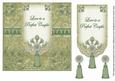 Olive Perfect Couple 7in Ornate Lace Tag Topper
