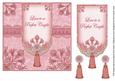 Pink Perfect Couple 7in Ornate Lace Tag Topper