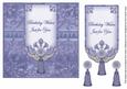 Blue Birthday Wishes 7in Ornate Lace Tag Topper