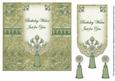 Olive Birthday Wishes 7in Ornate Lace Tag Topper