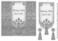 Silver Birthday Wishes 7in Ornate Lace Tag Topper