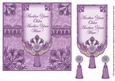 Lilac Another Year 7in Ornate Lace Tag Topper