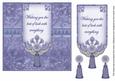 Blue Best of Luck 7in Ornate Lace Tag Topper