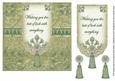 Olive Best of Luck 7in Ornate Lace Tag Topper