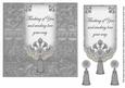 Silver Thinking of You 7in Ornate Lace Tag Topper