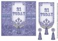 Blue 21 Today 7in Ornate Lace Tag Topper