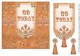 Burnt Orange 30 Today 7in Ornate Lace Tag Topper