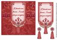 Red If Friends Were - 7in Ornate Lace Tag Topper