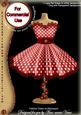 Red Dotty Fashion Dress on Mannequin for Cu