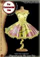 Lemon Floral Colour Fashion Dress on Mannequin for Cu