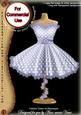 Blue Dotty Fashion Dress on Mannequin for Cu