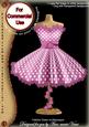 Cerise Dotty Fashion Dress on Mannequin for Cu