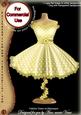 Lemon Dotty Fashion Dress on Mannequin for Cu