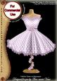 Lilac Dotty Fashion Dress on Mannequin for Cu
