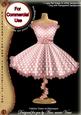 Pink Dotty Fashion Dress on Mannequin for Cu