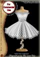 Silver Dotty Fashion Dress on Mannequin for Cu