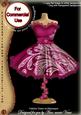 Cerise Lace Fashion Dress on Mannequin for Cu
