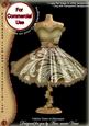 Gold Lace Fashion Dress on Mannequin for Cu