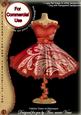 Orange Lace Fashion Dress on Mannequin for Cu