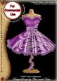 Purple Lace Fashion Dress on Mannequin for Cu