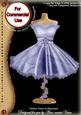 Blue Rose Fashion Dress on Mannequin for Cu