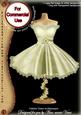 Cream Rose Fashion Dress on Mannequin for Cu