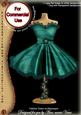 Peacock Rose Fashion Dress on Mannequin for Cu