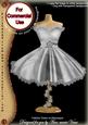 Silver Rose Fashion Dress on Mannequin for Cu