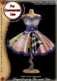 Blue Floral Colour Fashion Dress on Mannequin for Cu