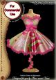 Cerise Floral Colour Fashion Dress on Mannequin for Cu
