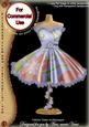 Pastel Blue Floral Colour Fashion Dress on Mannequin for Cu