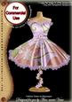 Pastel Lilac Floral Colour Fashion Dress on Mannequin for Cu