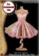 Pastel Pink Floral Colour Fashion Dress on Mannequin for Cu